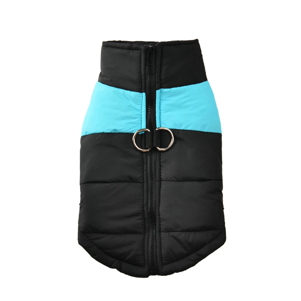HOLAPET Abrigo Impermeable para Perros con Forro Térmico y Anilla para Correa