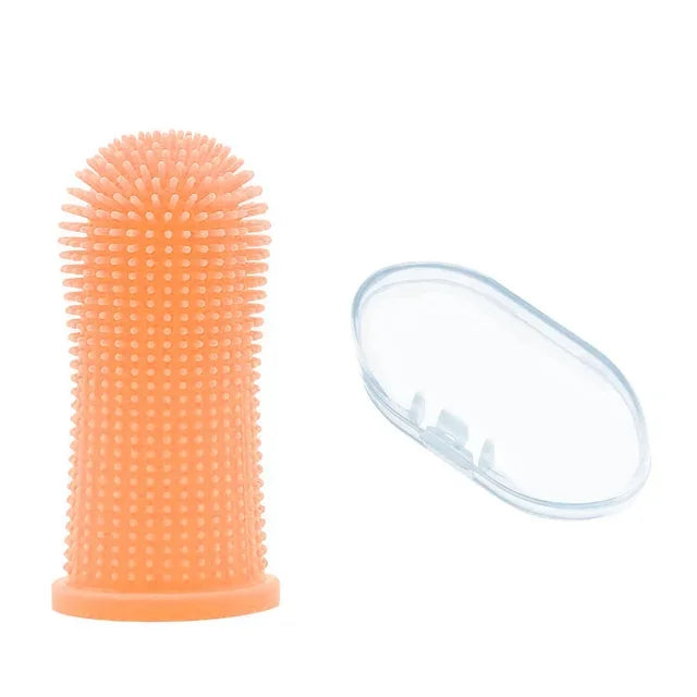 Cepillo de Dientes para Perros y Gatos de Silicona Suave Limpieza Dental 360° Higiene Bucal