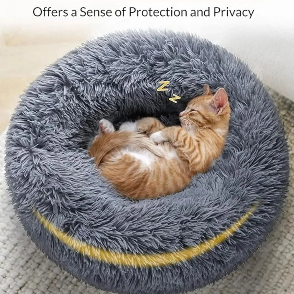 Cama Redonda Antiestrés para Perros y Gatos Súper Suave