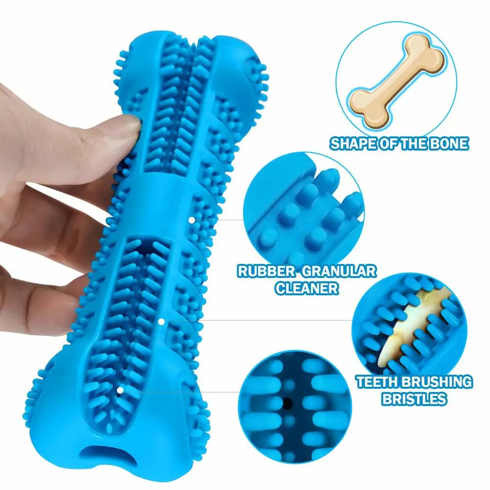 Cepillo dental de silicona limpia dientes con dispensador de pasta para perros